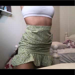 NWT Nordstrom Green floral skirt